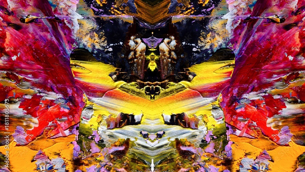 Fototapeta premium Abstract art background . Hand painting artwork on canvas .