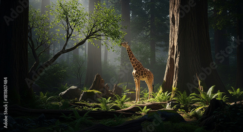 giraffe in the forest