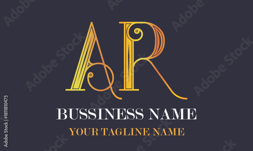 AR A ar initial logo | initial based abstract modern minimal creative logo, vector template image. luxury logotype logo, real estate homie logo. typography logo. initials logo