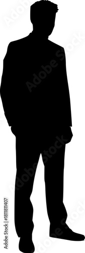 Design of elegant man posing