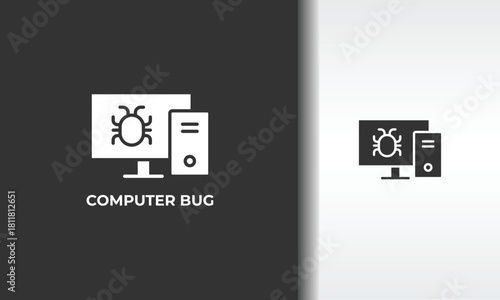 Computer Bug Vector, Icon Or Logo Sign Isolated Symbol Illustration