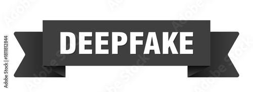 deepfake ribbon isolated on transparent background. deepfake ribbon