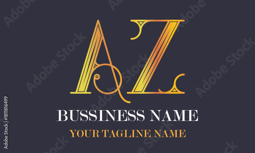 AZ A az initial logo | initial based abstract modern minimal creative logo, vector template image. luxury logotype logo, real estate homie logo. typography logo. initials logo