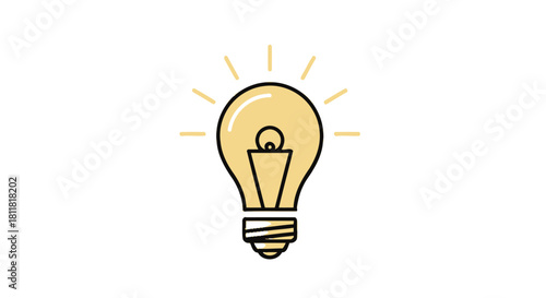 Illustration of a glowing lightbulb symbolizing innovation and ideas