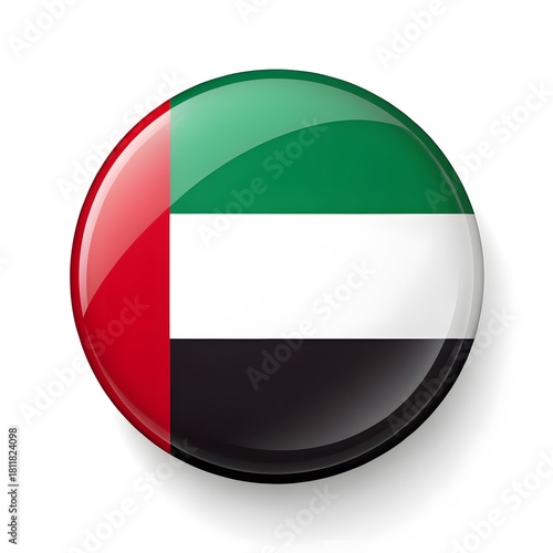 Free Download United arab emirates flag badge isolated on white background - GFXLoad