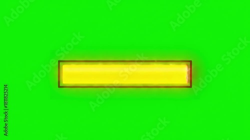 Green Screen Life Bar Depletion Animation with power or fighting game style distortion, overlay, glitch, static noise, scan lines on black background, 4k animated video loop