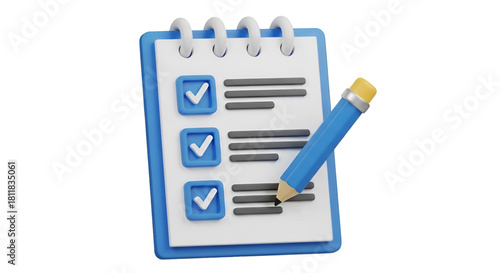 Checklist with Checkmarks and Pencil Icon to-do list
