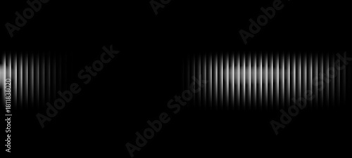 Abstract ribbed glass background in warm golden orange tones with glossy curved texture, vertical light lines and smooth gradient for use in luxury design, modern art or digitabstract light background