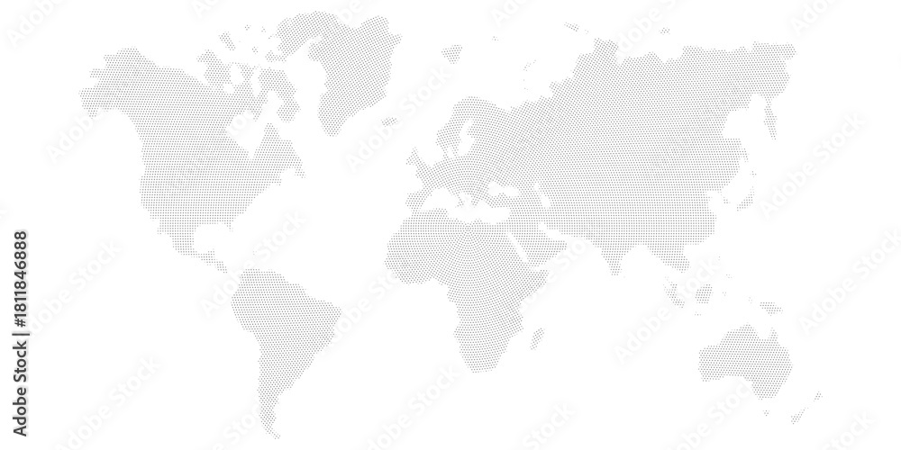 Obraz premium Dotted world map. Flat design, vector illustration. backdrop