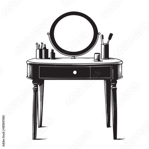 dressing table vector