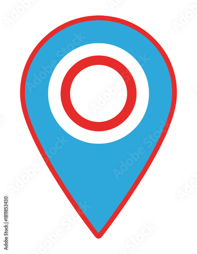 Illustration of a location pin with a red circle inside, isolated on Free Download Illustration of a location pin with a red circle inside, isolated on - GFXLoad