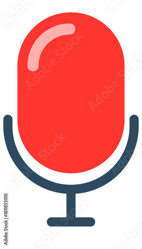 microphone icon vector illustration 