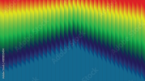 Abstract Rainbow Gradient V-Shape Data Visualization with Heatmap Texture