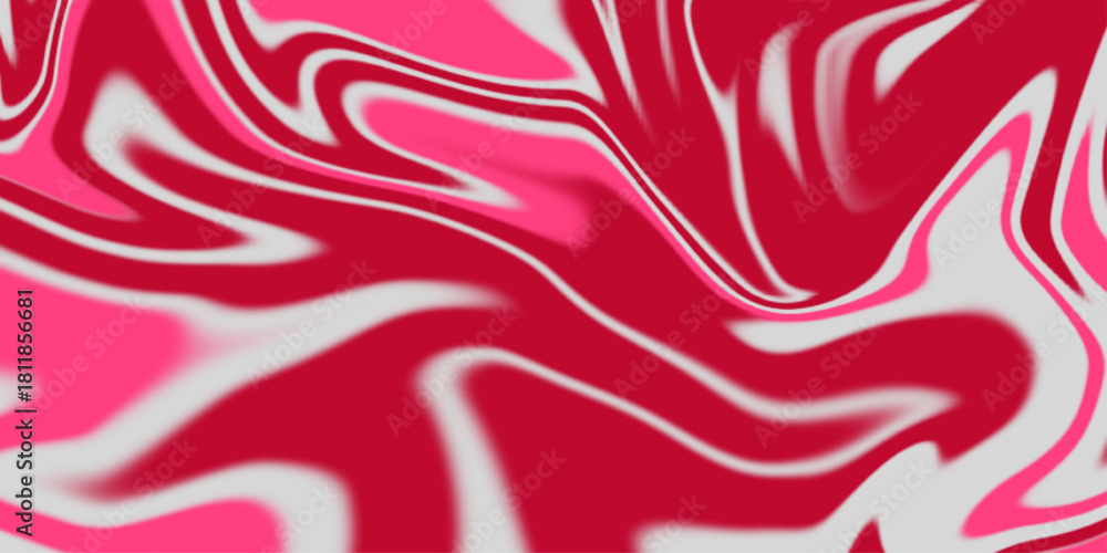 Fototapeta premium Abstract pink and white liquid background. Liquid paint marbling effect background. 