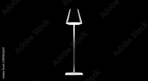 Modern minimalist cordless LED table lamp with a sleek design.