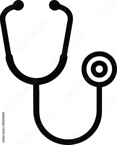 Stethoscope Icon Medical Equipment Healthcare Symbol