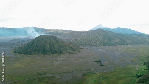 bromo mountain landscape with fog