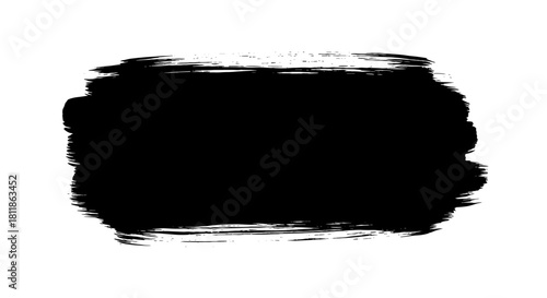 Abstract Black Brushstroke for Modern Design Projects: Expressive Dark Paint Smear on Neutral Canvas for Artistic Overlays, Grunge Texture Effects & Bold Graphic Elements in Business, Marketing, and C