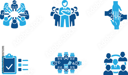 Team Management Icon for Leadership and Organization