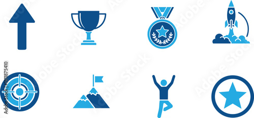 Success Achievement Icon for Motivation and Goals