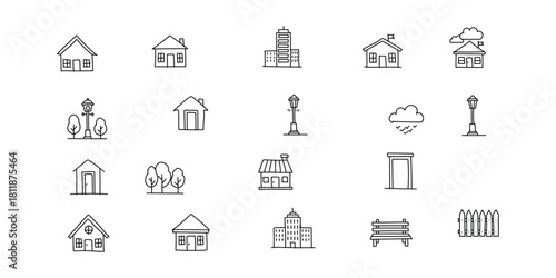 “Hand-Drawn Home & House Doodle Collection  Cute Minimal Elements