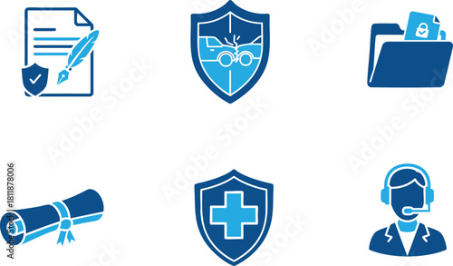 Insurance Services Icon for Protection and Policies