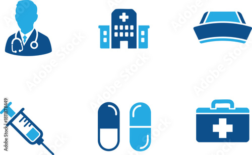 Healthcare and Medical Icon for Hospitals and Clinics
