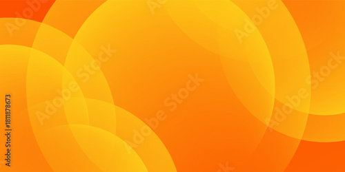 Abstract orange background with circles. Vector illustration