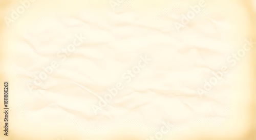 Aged Light Beige Paper Texture Background with Crumpled Surface and Dark Edges isolated PNG with Transparent Background