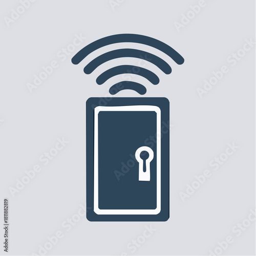 Smart Home Door Icon Secure Wireless Access and Automation System
