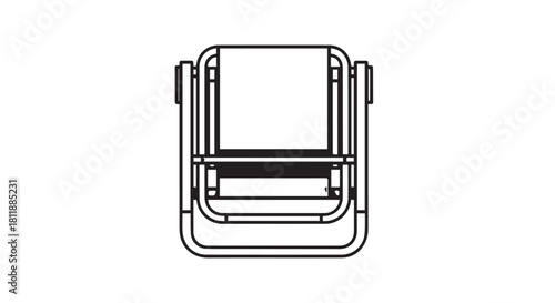 Stacked folding metal chairs arranged neatly for a compact minimalist setting.