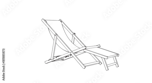 Two Wooden Lounge Chairs Outdoors with Clean Lines and Minimalist Design in Studio Shot.