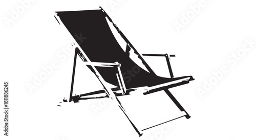 Outdoor deck chair lounge on a sunny day for relaxation and leisure activities.