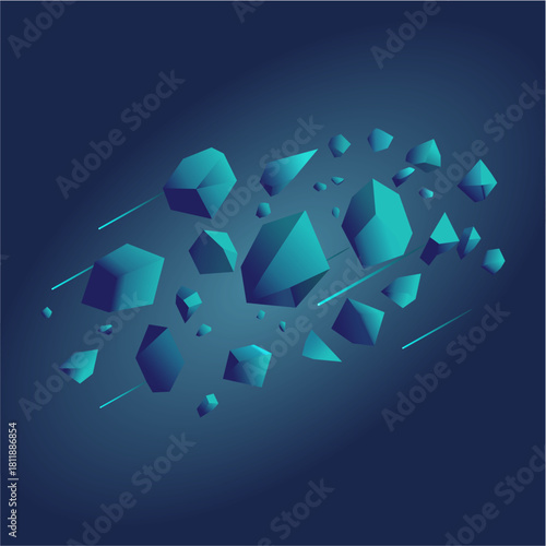 abstract blue background with stars