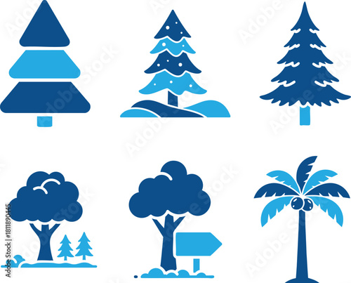 Nature Forest Icon for Environmental Preservation