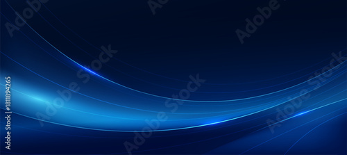 Modern abstract blue curve technology background. tech banner for corporate business concept. hi-tech abstract background vector illustration and business or presentation