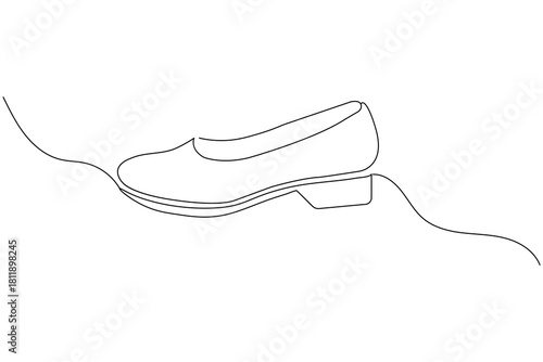  shoes continuous single line art drawing minimalist black linear vector illustration