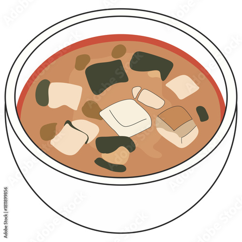Miso Soup with Tofu and Seaweed
