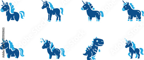 Baby Unicorn Icon for Kids Designs and Fantasy Art