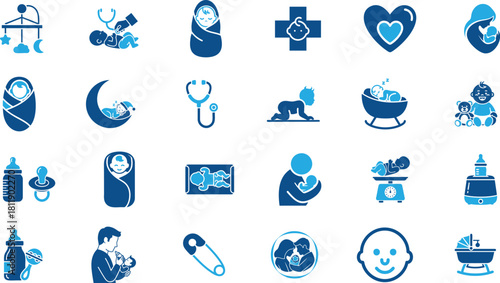 Newborn Baby Care Vector Icon