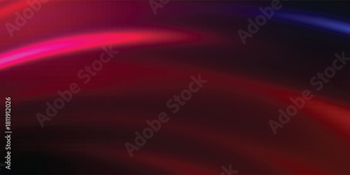Abstract silk smooth lines on black, multicolored liquid fluid rainbow style waves on black. Vector Illustrations For Wallpaper,