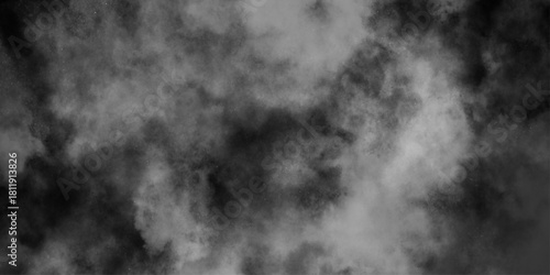 Cloud, fog, or smoke isolated on black background. abstract soft textured white and black background with gray speckles, smoke background and dense fog grunge smog texture art design. 