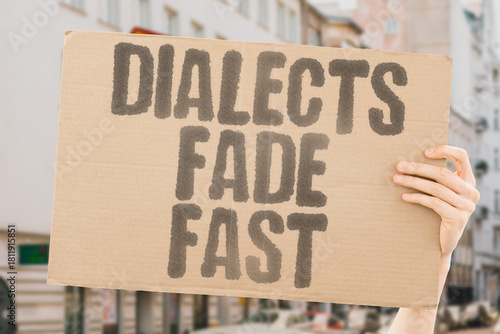 Bilde på lerret "Dialects Fade Fast" Regional languages declining rapidly