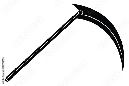 Black grim reaper scythe silhouette