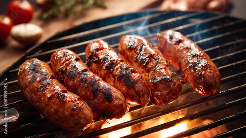 Tradicional churrasco de linguiça toscana, assada na churrasqueira a brasa.