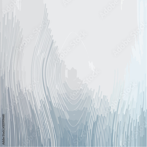 A serene abstract illustration of blue waves and white mist, viewed from a serene perspective