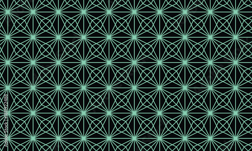 Geometric Pattern Background Turquoise and Black