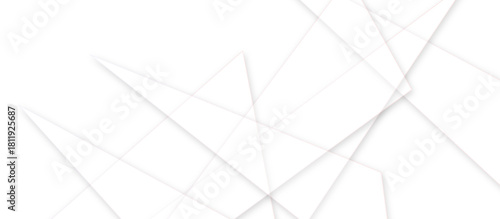 abstract background with white lines. geometric patterns white background with triangle shapes and shadow effects. modern seamless stripe lines. for poster, template, banner, wallpaper, background.