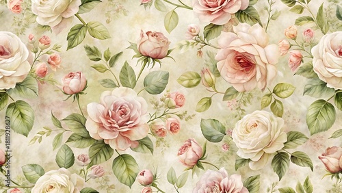 Soft floral rose print