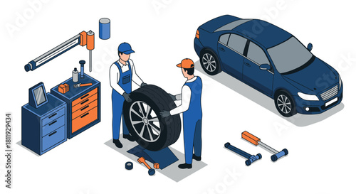 Isometric pottery and diy crafting with ceramics and art supplies on wooden shelves and tables